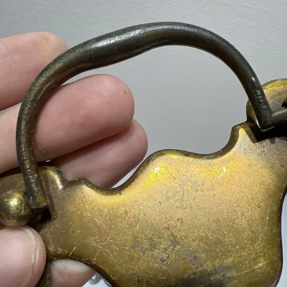 Gold Tone Brass Drawer Pulls Handles LOT Of 5 Mixed Sizes‎ & Styles